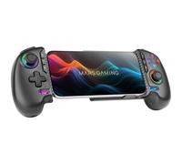 Mars Gaming MGPXPRO, Gamepad Bluetooth 5.0 2en1, Soporte Smartphone hasta 7", Joysticks y Gatillos Magnéticos Hall Effect, Botones Macro y Turbo, PS4|Switch|Switch 2|PC|Android|iOS 13.0+, Negro