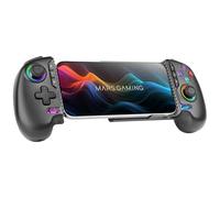 Mars Gaming MGPXPRO, Gamepad Bluetooth 5.0 2en1, Soporte Smartphone hasta 7", Joysticks y Gatillos Magnéticos Hall Effect, Botones Macro y Turbo, PS4|Switch|Switch 2|PC|Android|iOS 13.0+, Negro
