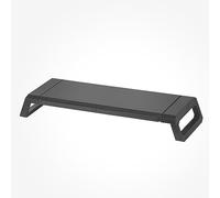 Mars Gaming MGS-PRO, Soporte Ergonómico para Monitor, Soporte Profesional para Smartphone y Tablet, Ajustable 3 Tamaños, Cajón Multifunción, Negro