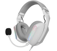 Mars Gaming MH-Pro, Auriculares Gaming ARGB Flow, Sonido Envolvente, Almohadillas Air 3D, Micrófono, PS4, PS5, Xbox One, Xbox Series X-S, Switch, Switch 2, Windows, Mac, Smartphone y Tablet, Blanco