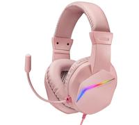 Mars Gaming MH122, Cascos Gaming FRGB Over Ear con Micrófono, Sonido HiFi, Cancelación de Sonido, Ultraligeros, PS4 PS5 Xbox Switch Switch 2 Tablet Windows Mac, Rosa