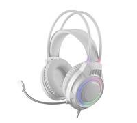 Mars Gaming MH124 Auriculares Gaming FRGB Micrófono Flexible Control Volumen Multiplataforma Blanco