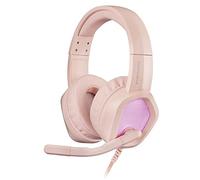 Mars Gaming - MH320P Rosa, Auriculares Neodimio RGB Flow, Micrófono y Caja de Control