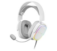 Mars Gaming MHAX Blanco, Auriculares Gaming RGB, Micrófono Extraíble, HiFi, Compatibilidad Multiplataforma