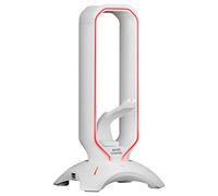 Mars Gaming MHHPRO Para Ratón + HUB 2x USB 3.0 Blanco - Soporte Auriculares + Bungee