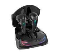Mars Gaming MHI-Ultra, Auriculares Inalámbricos TWS, RGB Flow, Bluetooth 5.3, Triple Cancelación Ruido, 24H Batería, Negro
