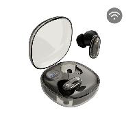 Mars Gaming MHIB2, Auriculares Bluetooth 5.4, Sonido Inmersivo, Diseño Ergonómico Semitransparente y Ultracompacto, 24 Horas Reproducción, Auriculares Inalámbricos con Estuche e Indicador LED, Negro