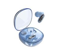 Mars Gaming MHIB2, Auriculares Bluetooth 5.4, Sonido Inmersivo, Diseño Ergonómico Semitransparente y Ultracompacto, 24 Horas Reproducción, Auriculares Inalámbricos con Estuche e Indicador LED, Azul