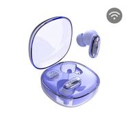 Mars Gaming MHIB2, Auriculares Bluetooth 5.4, Sonido Inmersivo, Diseño Ergonómico Semitransparente y Ultracompacto, 24 Horas Reproducción, Auriculares Inalámbricos con Estuche e Indicador LED, Morado