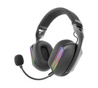 Mars Gaming MHW-Pro, Auriculares Gaming Inalámbricos ARGB Flow, Sonido 3D Envolvente 7.1, Bluetooth 5.3 + 2.4GHz + Jack 3.5mm, Diseño Ergonómico Ultraligero, Micrófono Dual, Multiplataforma, Negro