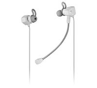 Mars Gaming MIHX, In-Ear con Dual Driver 10mm + HAPTIC Sense, Sonido Envolvente con Graves Potenciados, Micrófono Extraíble y Fijo, Control de Volumen y Mute, Compatibilidad Total, Blanco
