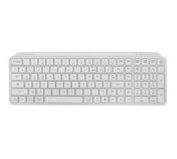 Mars Gaming MK-SILENKEYS, Francés, Teclado Inalámbrico Full-Format Compacto, Perfil Bajo, Switches Tijera Silenciosos, Tecla Copilot AI, Bluetooth 5.1 Dual 2.4GPRO, Batería 200h, PC, Mac, Blanco