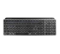 Mars Gaming MK-SILENKEYS, Teclado Inalámbrico Full-Format Compacto, Perfil Bajo, Switches Tijera Silenciosos, Tecla Copilot AI, Bluetooth 5.1 Dual + 2.4GPRO, Batería 200h, PC/Mac, Negro, Idioma