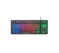 Mars Gaming – Teclado Gaming MK023 TKL – Híbrido H-Mech, FRGB Rainbow, USB 2.0 – Negro