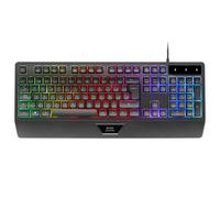 Mars Gaming Teclado MK124 H-Mech Ergonómico Español FRGB Arcoíris Reposamuñecas Antighosting Negro