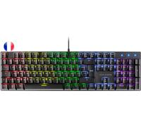Mars Gaming MK422, Idioma Francés AZERTY, Teclado Gaming Mecánico RGB Rainbow, Switch Marrón, Teclas Doble Inyección, Funciones Multimedia, Modo Juego, Antighosting, Multiplataforma, Negro