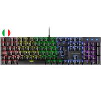 Mars Gaming MK422 Negro, Teclado Mecánico Gaming RGB, Antighosting, Switch Mecánico Marrón, Idioma Italiano
