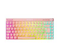 Mars Gaming MKCLOUD, Teclado Mecánico Inalámbrico RGB Rosa, Ultra-Compacto 75%, Switch Outemu SQ Pro Azul, Idioma Francés