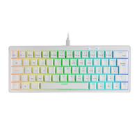 Mars Gaming MKMINIPRO, Teclado Mecánico Ultra-Compacto 60%, Switches Mecánicos Hot-Swappable, Iluminación RGB Chroma, Teclado Gaming Antighosting, Multiplataforma, Switch Azul, Español, Blanco