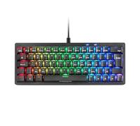 Mars Gaming MKMINIPRO, Italiano, Teclado Mecánico Compacto 60%, Switches Mecánicos Hot-Swappable, Iluminación RGB Chroma, Teclado Gaming Antighosting, Multiplataforma, Switch Silencioso, Negro