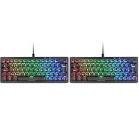 Mars Gaming MKMINIPRO, US, Teclado Mecánico Compacto 60%, Switches Mecánicos Hot-Swappable, Iluminación RGB Chroma, Teclado Gaming Antighosting, Multiplataforma, Switch Silencioso, Negro