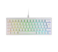 Mars Gaming MKMINIPRO, US, Teclado Mecánico Compacto 60%, Switches Mecánicos Hot-Swappable, Iluminación RGB Chroma, Teclado Gaming Antighosting, Multiplataforma, Switch Silencioso, Blanco