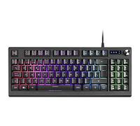 Mars Gaming MKREVOES, Teclado Gaming Compacto, Formato TKL y Pad Numérico, Iluminación Full RGB 12 Efectos, Tecnología H-Mech, Multiplataforma, Idioma Español, Negro