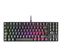 Mars Gaming MKREVOPRO, Teclado Mecánico Gaming TKL con Pad Numérico, Switch OUTEMU Pro Azul, Iluminación Full RGB, Chip Vision MCU, Software, Idioma Español, Negro