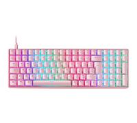 Mars Gaming MKULTRA, Teclado Mecánico Gaming 96% Compacto, Teclas PBT Pudding, RGB Chroma, Switch OUTEMU SQ Azul, USB-C, Software, Multiplataforma, Idioma Portugués+US, Rosa