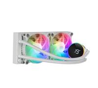 Mars Gaming ML-LCD240, Refrigeración Líquida AIO, TDP 500W, 2x Ventiladores FDB ARGB 120mm, Pantalla LCD con Monitoreo de Temperatura, Bomba Opti-Chamber 3rd Gen, Multisocket Universal, Blanco
