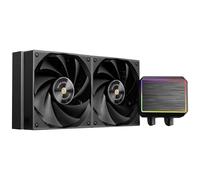 Mars Gaming ML-PROII240 Refrigeración Líquida AIO 450W TDP, Bomba 4ª Gen Opti-Chamber Base de Cobre y Microcanales, 2x Ventilador 120mm FDB, Bloque de Aluminio Cepillado con FRGB Lineal, Negro