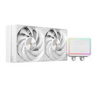 Mars Gaming ML-PROII240 Refrigeración Líquida AIO 450W TDP, Bomba 4ª Gen Opti-Chamber Base de Cobre y Microcanales, 2x Ventilador 120mm FDB, Bloque de Aluminio Cepillado con FRGB Lineal, Blanco