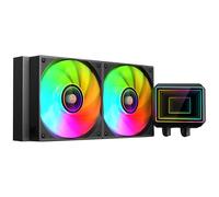 Mars Gaming ML-TWO240, Refrigeración Líquida AIO 450W TDP, 2x Ventilador ARGB Infinity Mirror Ultrasilencioso 12cm FDB, Núcleo de Cobre y Aluminio, Bomba Opti-Chamber 4ª Gen y Microcanales, Negro