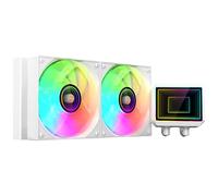 Mars Gaming ML-TWO240, Refrigeración Líquida AIO 450W TDP, 2x Ventilador ARGB Infinity Mirror Ultrasilencioso 12cm FDB, Núcleo de Cobre y Aluminio, Bomba Opti-Chamber 4ª Gen y Microcanales, Blanco