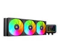 Mars Gaming ML-TWO360, Refrigeración Líquida AIO 600W TDP, 3x Ventilador ARGB Infinity Mirror Ultrasilencioso 12cm FDB, Núcleo de Cobre y Aluminio, Bomba Opti-Chamber 4ª Gen y Microcanales, Negro