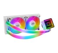 Mars Gaming ML-ULTRA240, Refrigeración Líquida CPU, TDP 500W, Espejo Infinito, 2 Ventiladores Silenciosos FDB ARGB, Tubos ARGB, Multisocket Universal, Blanco