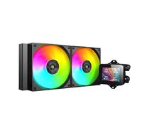 Mars Gaming ML-VISION240, Refrigeración Líquida AIO, TDP 500W, 2x Ventiladores ARGB con Núcleo de Cobre y Aluminio FDB, Pantalla LCD IPS 4:3 con Rotación 360° y Software, Multisocket Universal, Negro