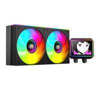 Mars Gaming ML-VISIONII240 Refrigeración Líquida AIO 500W TDP, Pantalla IPS 2,8" 360º, Bomba 4ª Gen Opti-Chamber con Base de Cobre y Microcanales, 2x Ventiladores 120mm ARGB Infinity Mirror, Negro
