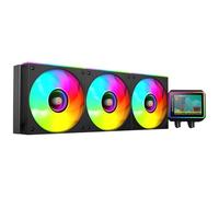 Mars Gaming ML-VISIONII360 Refrigeración Líquida AIO 600W TDP, Pantalla IPS 2,8" 360º, Bomba 4ª Gen Opti-Chamber con Base de Cobre y Microcanales, 3x Ventiladores 120mm ARGB Infinity Mirror, Negro