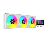 Mars Gaming ML-VISIONII360 Refrigeración Líquida AIO 600W TDP, Pantalla IPS 2,8" 360º, Bomba 4ª Gen Opti-Chamber con Base de Cobre y Microcanales, 3x Ventiladores 120mm ARGB Infinity Mirror, Blanco