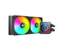 Mars Gaming ML-VISIONPRO240, Refrigeración Líquida AIO, TDP 500W, 2x Ventiladores ARGB 120mm FDB con Núcleo de Cobre y Aluminio, Pantalla LCD IPS 4” Extraíble y Magnética, Opti-Chamber 3rd Gen, Negro
