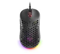 Mars Gaming MM55 Negro, Ratón Gaming RGB Chroma, Ultra-Ligero 55g, 12800 dpi, Switches Mecánicos Programables HUANO