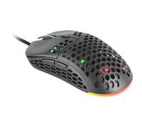 Mars Gaming - MM55 Negro, Ratón Gaming RGB Chroma, Ultra-ligero 55g, 12800 DPI, Switches Mecánicos Programables HUANO