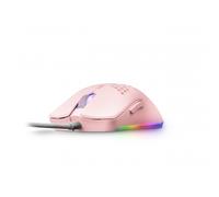 Mars Gaming - MMAX, Ratón Ultraligero 69g, Óptico 12400DPI, Chroma RGB, Soft, Rosa
