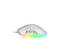 Mars Gaming MMEX Blanco, Ratón para juegos RGB, 32K DPI, Cable pluma, Interruptores ópticos