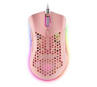 Mars Gaming MMEX, Ratón Gaming Premium 32000 dpi, Sensor PixArt 3389PRO, Switches Ópticos Ultra Rápidos, Diseño Hive Ultraligero 75g, RGB Chroma, 7 Botones, Software, Rosa