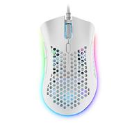 Mars Gaming MMEX, Ratón Gaming Premium 32000 dpi, Sensor PixArt 3389PRO, Switches Ópticos Ultra Rápidos, Diseño Hive Ultraligero 75g, RGB Chroma, 7 Botones, Software, Blanco