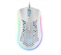 Mars Gaming - MMEX, Ratón Gaming RGB, 32K DPI, Cable Feather, Switches Ópticos, Blanco, One Size