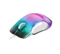 Mars Gaming - MMGLOWW, Ratón Gaming RGB Chroma-Glow, Acabado Espejo, Ultraligero, 12800 DPI, Blanco