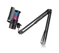 Mars Gaming MMIC-SC, Micrófono de Estudio Profesional, Diseño de Alta Gama ARGB, Alta Definición 192Khz 24-bit, Brazo Mecánico Omnidireccional, Rueda de Control, Filtro Pop de Malla Metálica, Negro